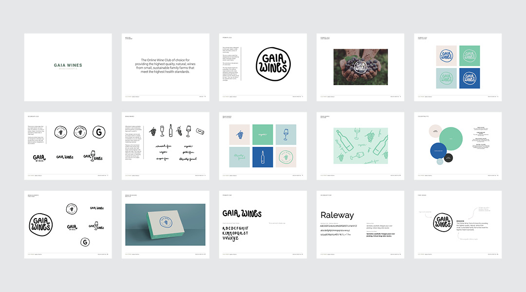 gaia wines brand book<br />

